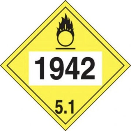 Accuform 4DIGIT DOT PLACARDS HAZARD CLASS 5 MPL751RM25 MPL751RM25